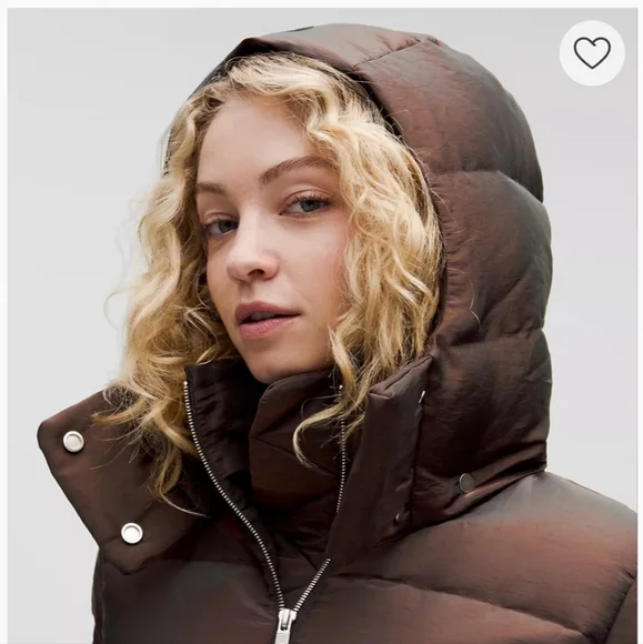 NWT Lululemon Wunder Puff Down Jacket Iridescent Brown Winter Coat Womens Size10 - Picture 5 of 15